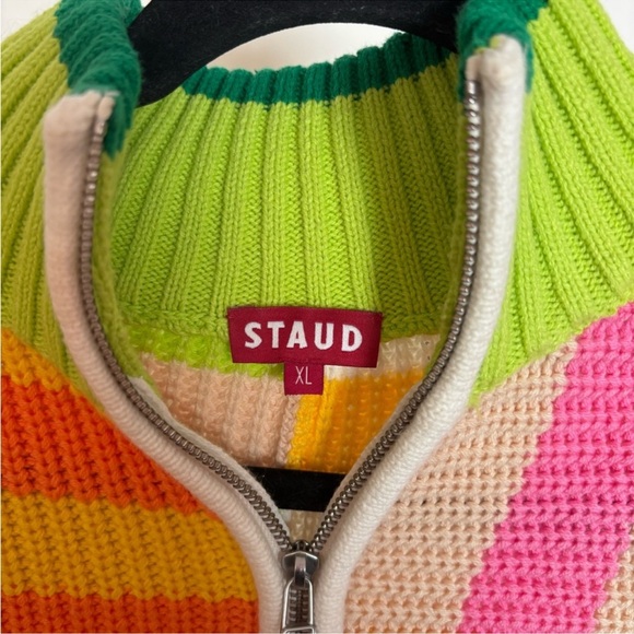 STAUD Multicolor Striped Turtleneck Sweater - Picture 13 of 13